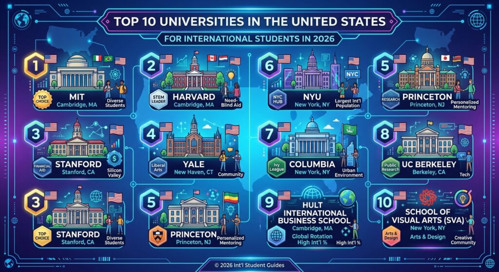 Top 10 Universities in the United States for International Students in 2026